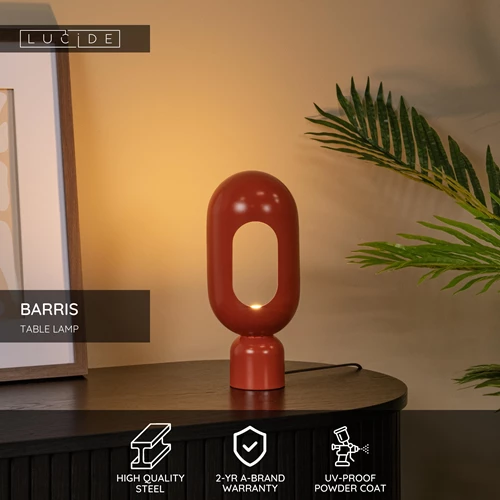 Lucide BARRIS - Table lamp - 1xE27 - Terracotta - USP